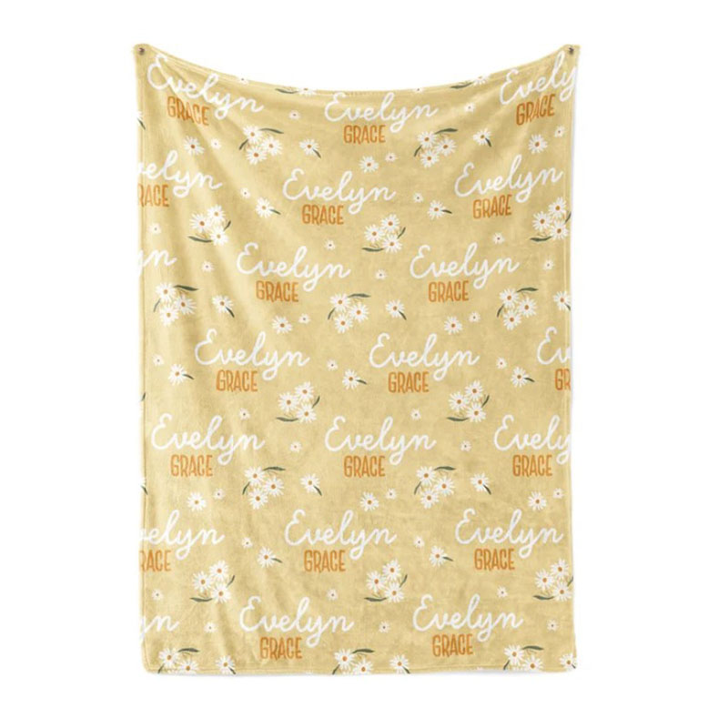 Daisy Name Blanket Personalized Blanket
