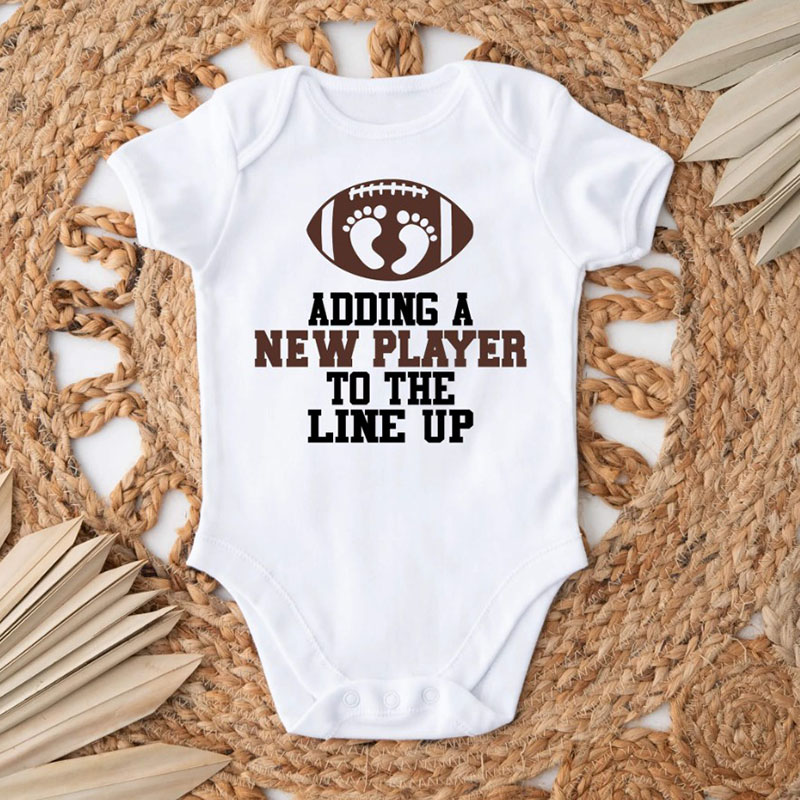 Baby Foot Adding Player Football Baby Onesie
