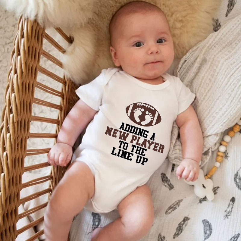 Baby Foot Adding Player Football Baby Onesie