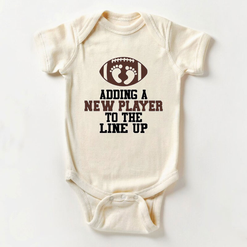 Baby Foot Adding Player Football Baby Onesie