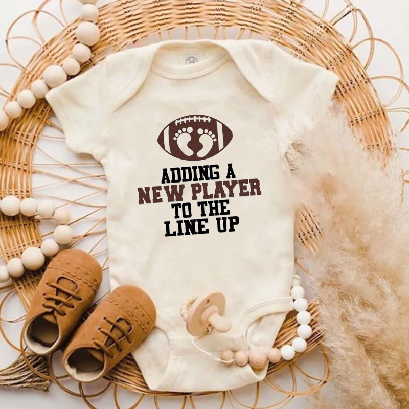 Baby Foot Adding Player Football Baby Onesie