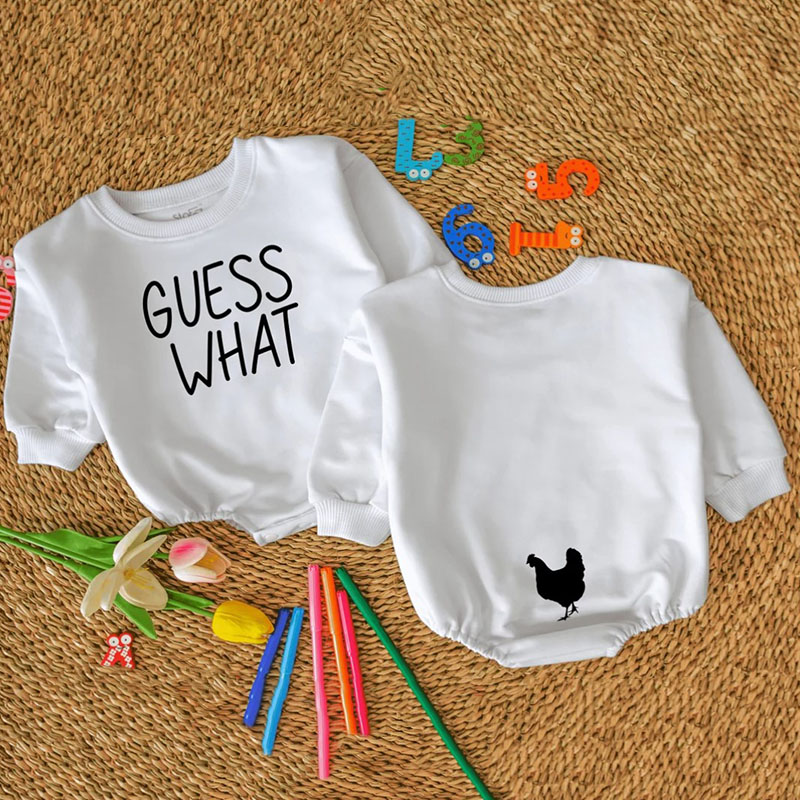 Guess What Chicken Butt Baby Romper