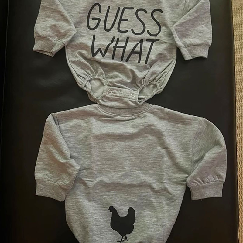 Guess What Chicken Butt Baby Romper