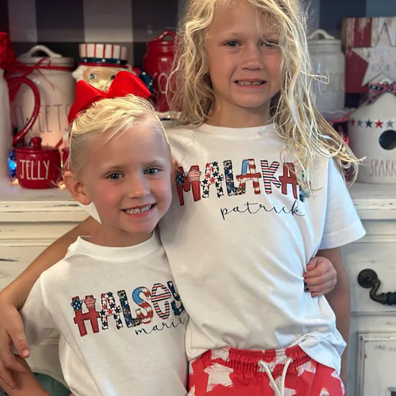 [Youth Shirt / 2-14 Years]Personalized Fourth of July Kids Youth Shirt