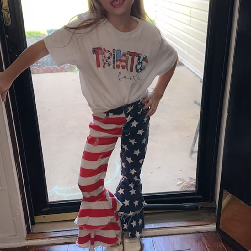 [Youth Shirt / 2-14 Years]Personalized Fourth of July Kids Youth Shirt