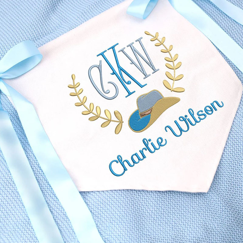 Cowgirl/Cowboy Baby Banner with Floral Welcome Banner