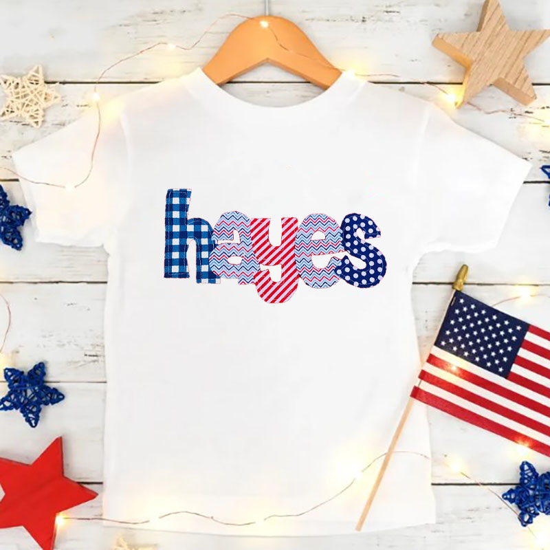 [Youth Shirt / 2-14 Years]Personalized July 4th Style T Shirt