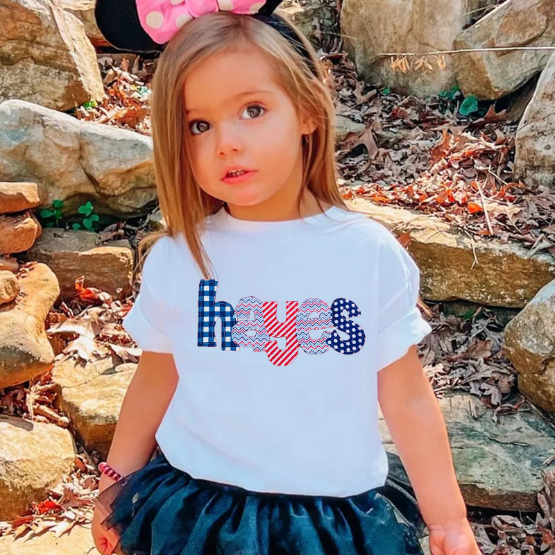 [Youth Shirt / 2-14 Years]Personalized July 4th Style T Shirt