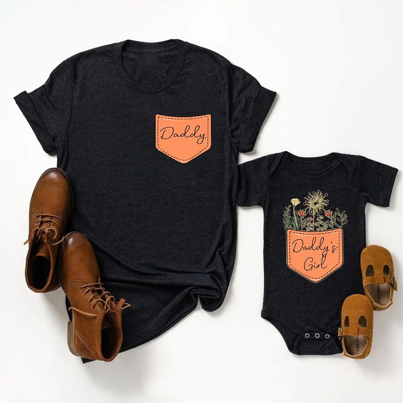 [Adult Tee]Daddy & Daddy's Girl Flowers Shirt 