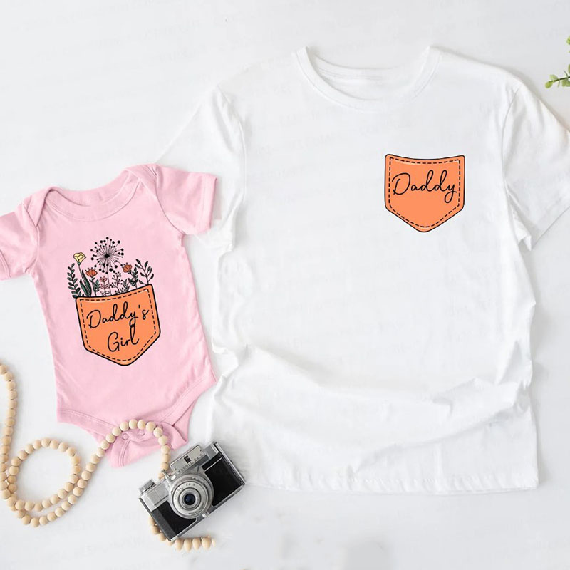 [Adult Tee]Daddy & Daddy's Girl Flowers Shirt 