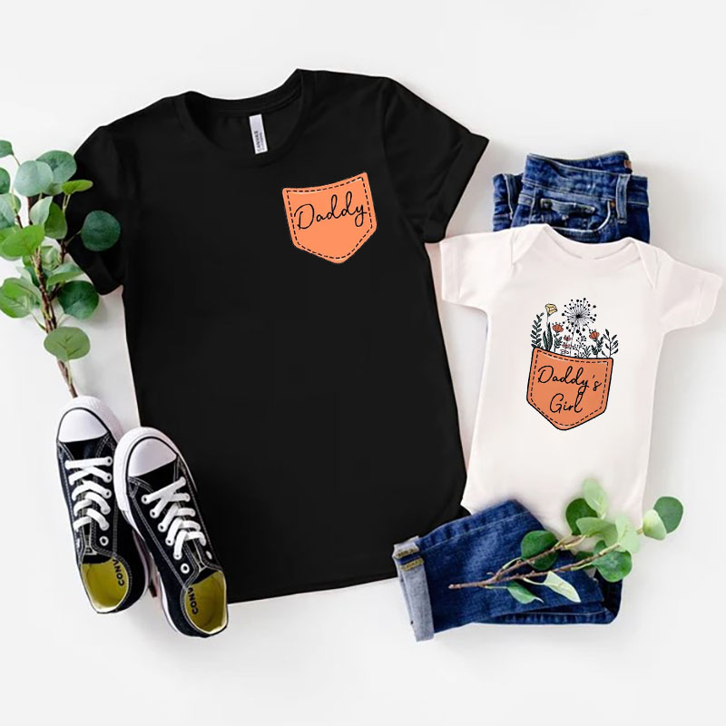 [Adult Tee]Daddy & Daddy's Girl Flowers Shirt 