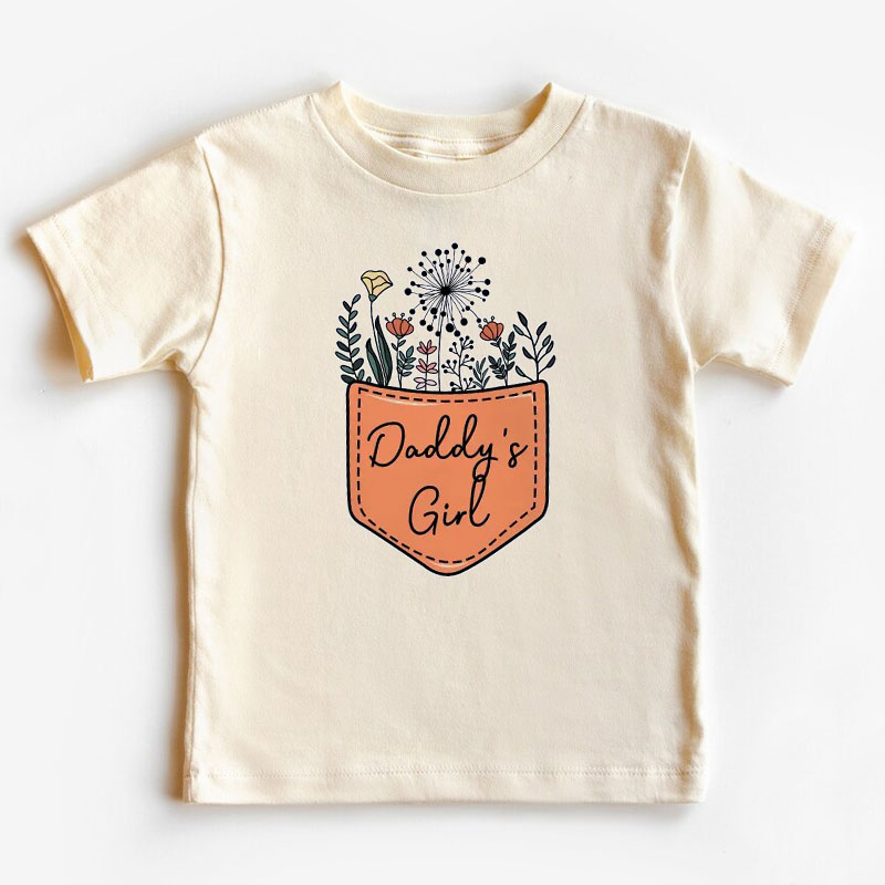 [Youth Shirt / 2-14 Years]Daddy & Daddy's Girl Flowers Kid Shirt