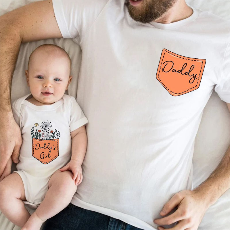 [Adult Tee]Daddy & Daddy's Girl Flowers Shirt 