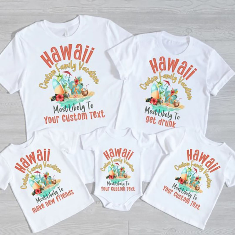 [Adult Tee]Hawaii Family Matching Shirt for Vacation TShirt