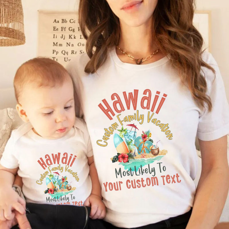 [Adult Tee]Hawaii Family Matching Shirt for Vacation TShirt