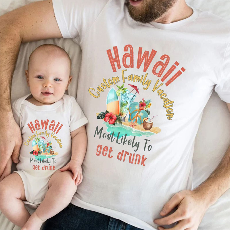 [Adult Tee]Hawaii Family Matching Shirt for Vacation TShirt