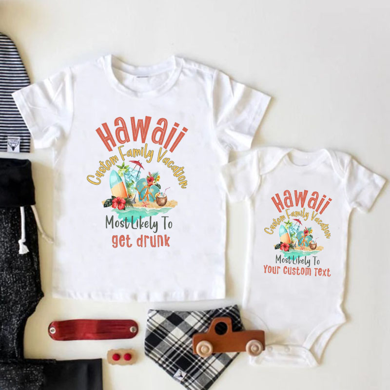 [Youth Shirt / 2-14 Years]Hawaii Family Matching Shirt for Vacation TShirt