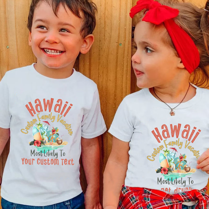 [Youth Shirt / 2-14 Years]Hawaii Family Matching Shirt for Vacation TShirt