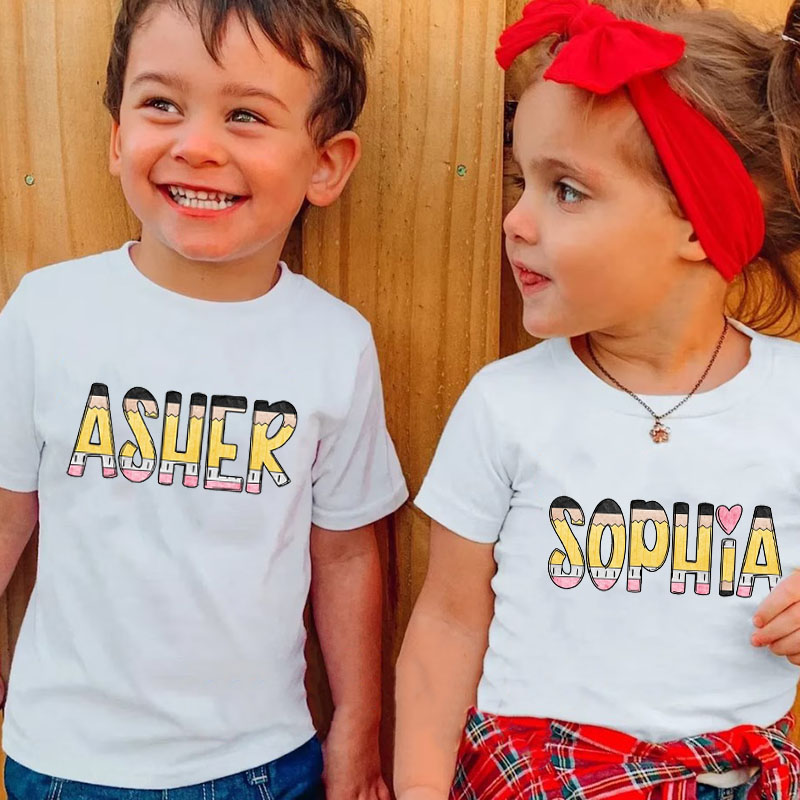Personalized Back to School Kids Shirt Custom Name