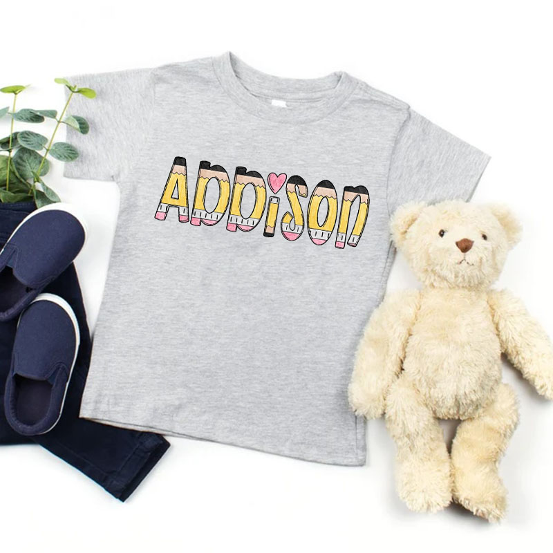 Personalized Back to School Kids Shirt Custom Name