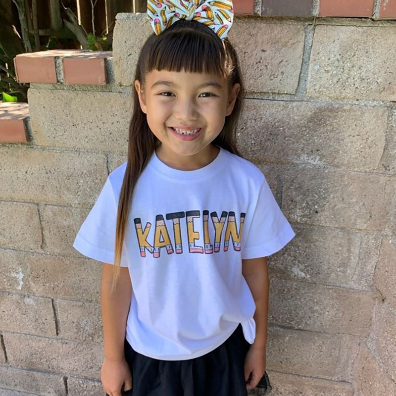Personalized Back to School Kids Shirt Custom Name