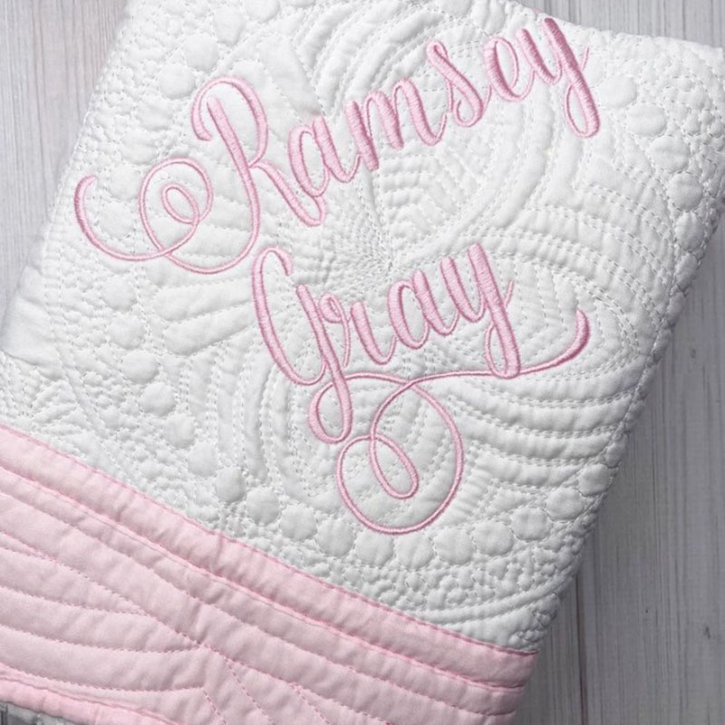 Personalized Baby Quilt Blanket, Monogrammed Baby Quilt Blanket