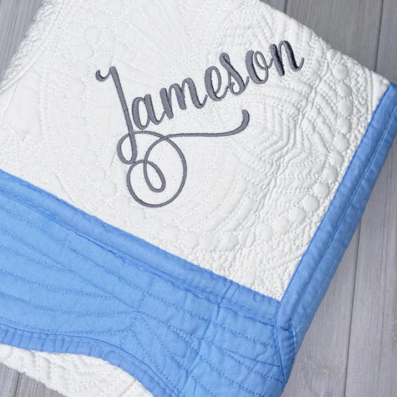 Personalized Baby Quilt Blanket, Monogrammed Baby Quilt Blanket