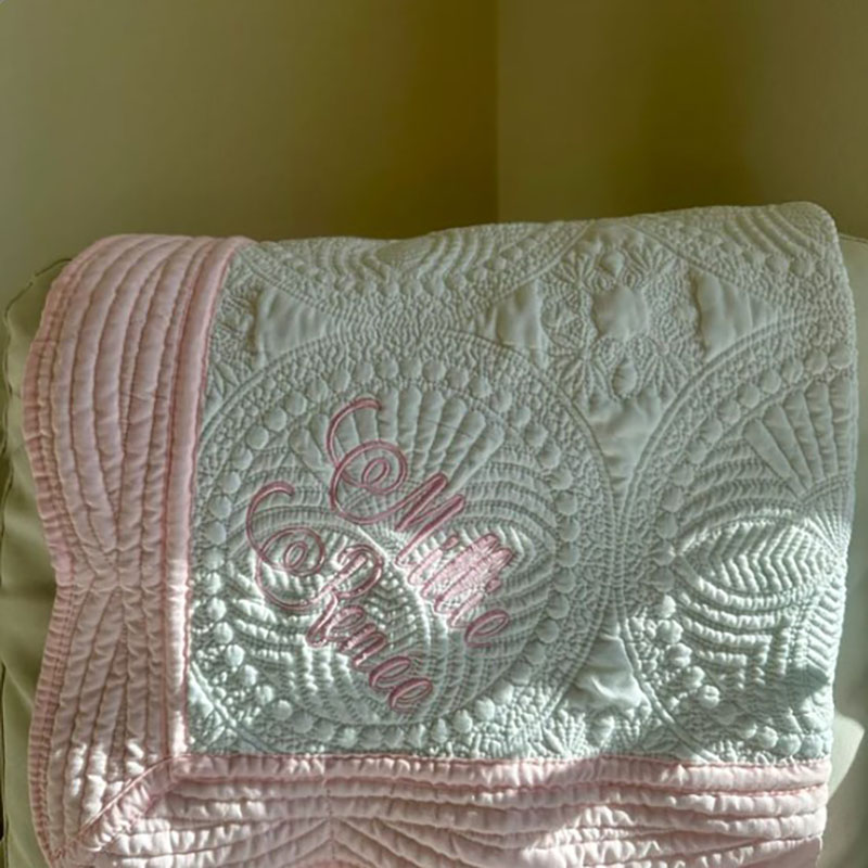 Personalized Baby Quilt Blanket, Monogrammed Baby Quilt Blanket