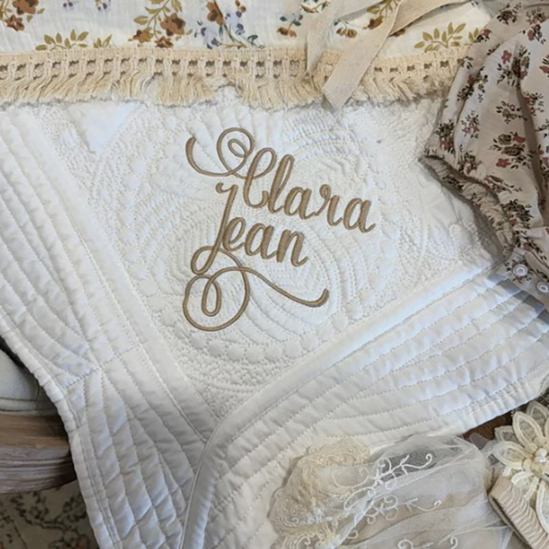Personalized Baby Quilt Blanket, Monogrammed Baby Quilt Blanket