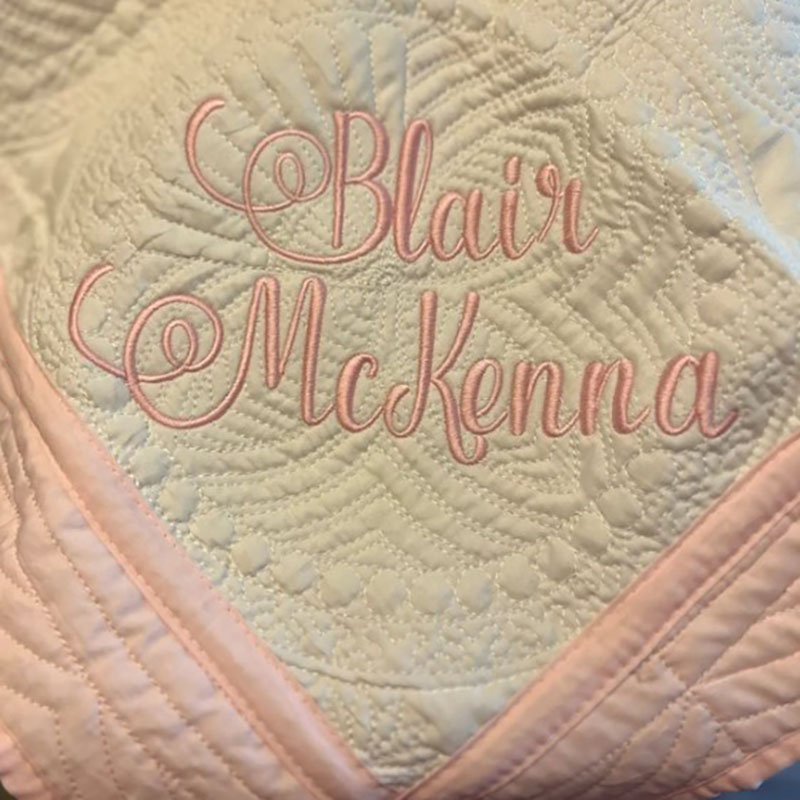 Personalized Baby Quilt Blanket, Monogrammed Baby Quilt Blanket
