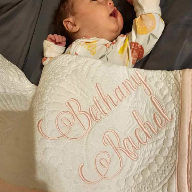 Personalized Baby Quilt Blanket, Monogrammed Baby Quilt Blanket