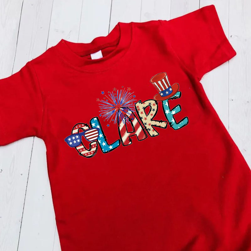 Personalized Fourth of July Summer Short Romper