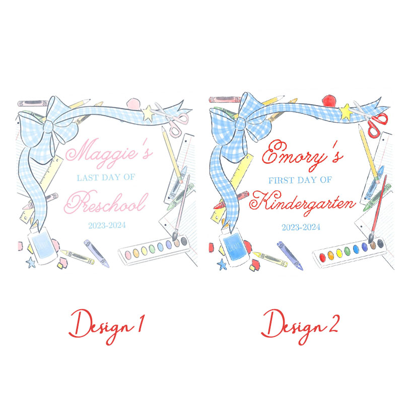 School Supplies Personalized School Sign Back to School Gift Box