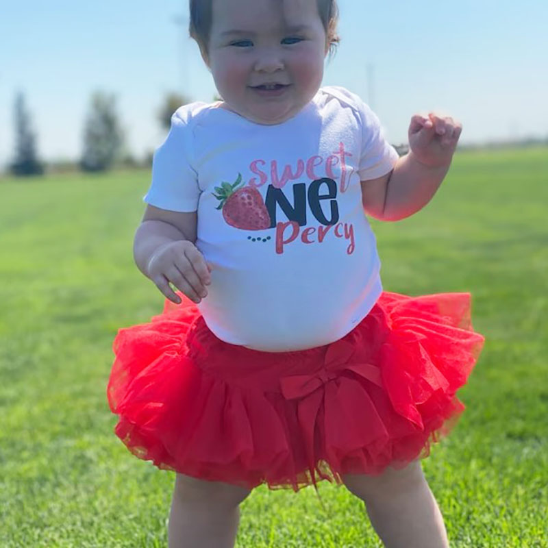 [Baby Bodysuit]Sweet One Strawberry Birthday Onesie
