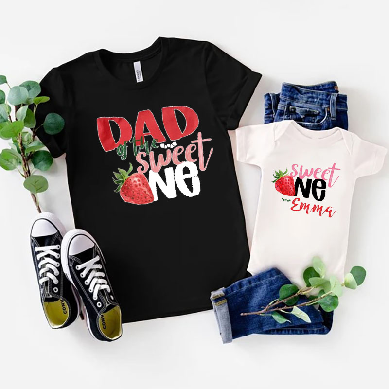 [Adult Tee]Sweet One Strawberry Birthday TShirt