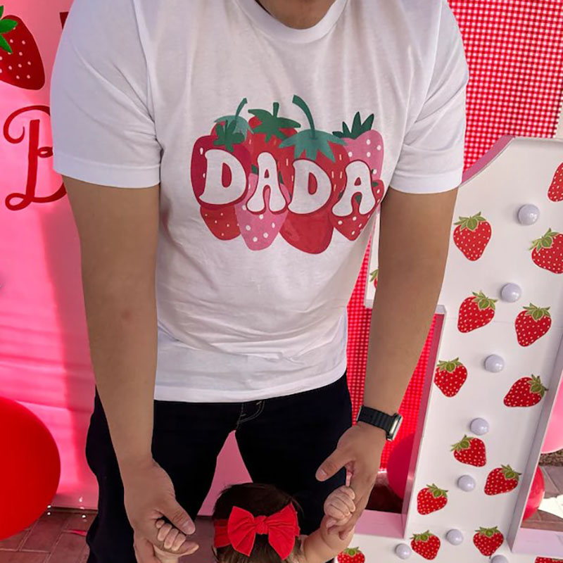 [Adult Tee]Berry First Birthday Family Matching T-shirt