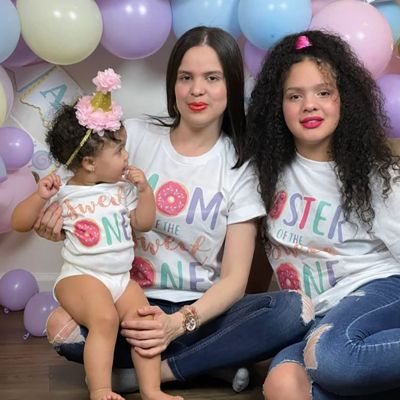 [Baby Bodysuit]]Sweet One Donut Girl Onesie