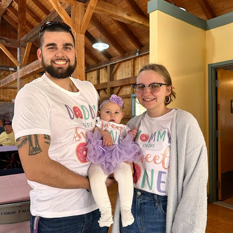 [Baby Bodysuit]]Sweet One Donut Girl Onesie