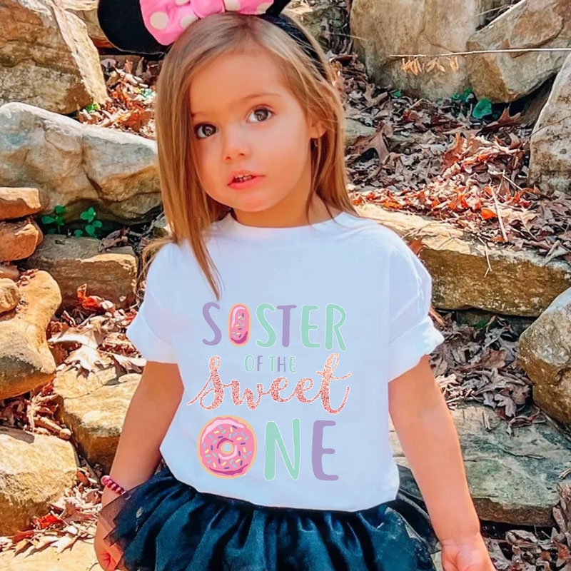 [Youth Shirt / 2-14 Years]Sweet One Donut Girl Youth Shirt