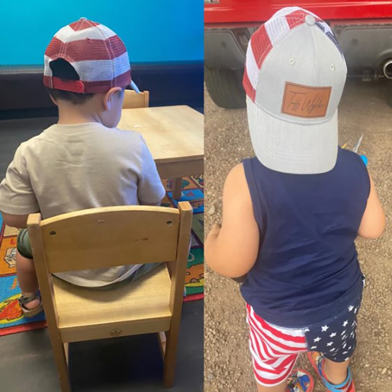American Name Baby USA Flag Mesh hat