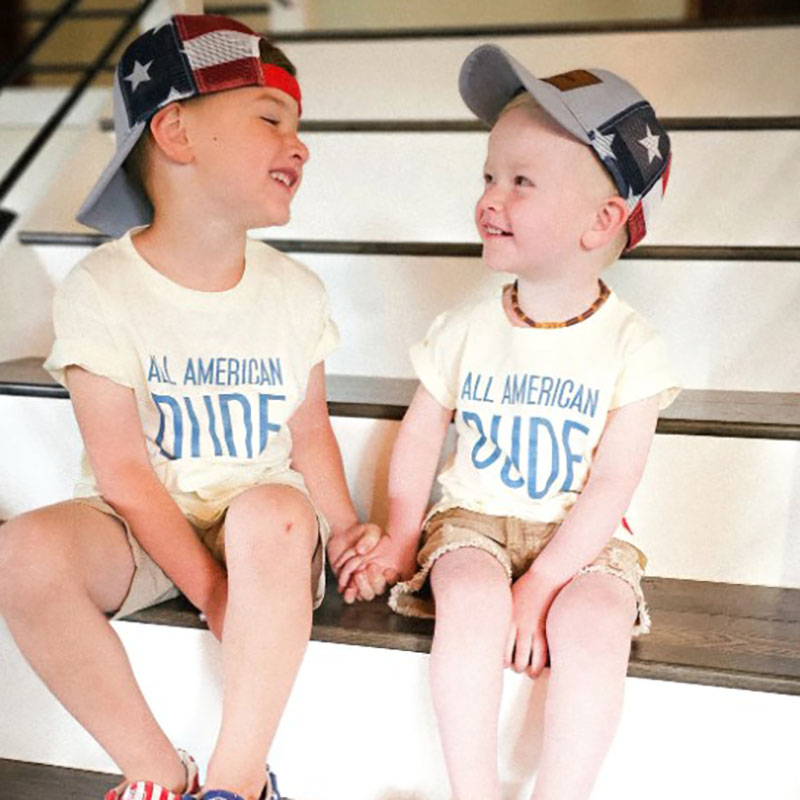American Name Baby USA Flag Mesh hat
