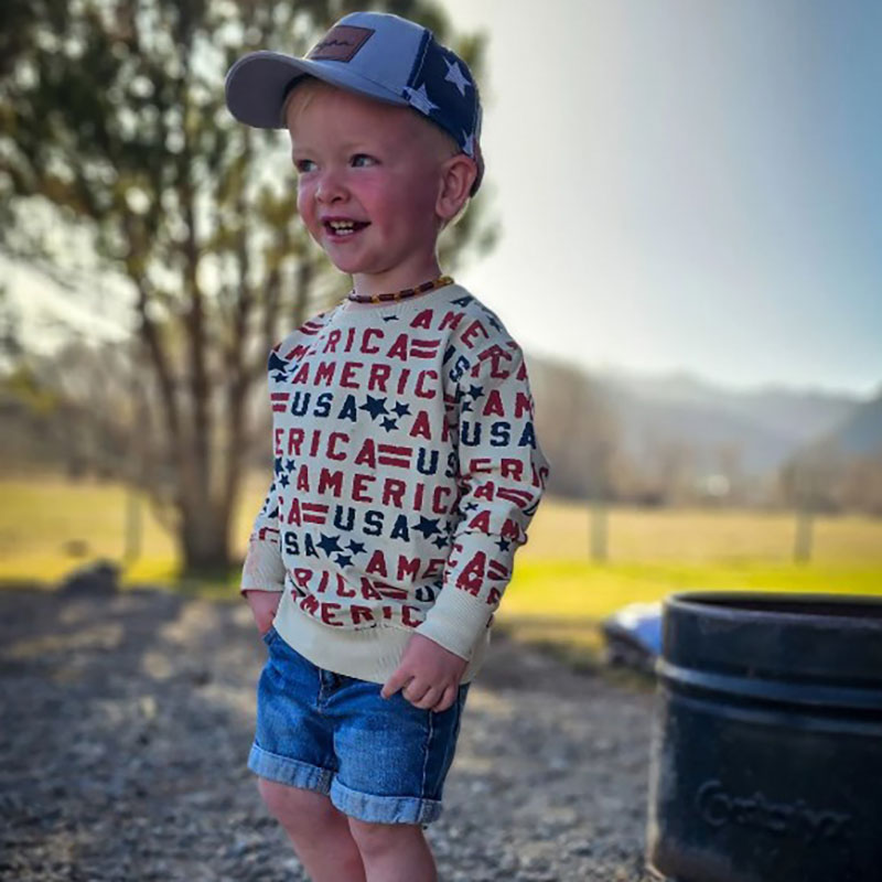 American Name Baby USA Flag Mesh hat