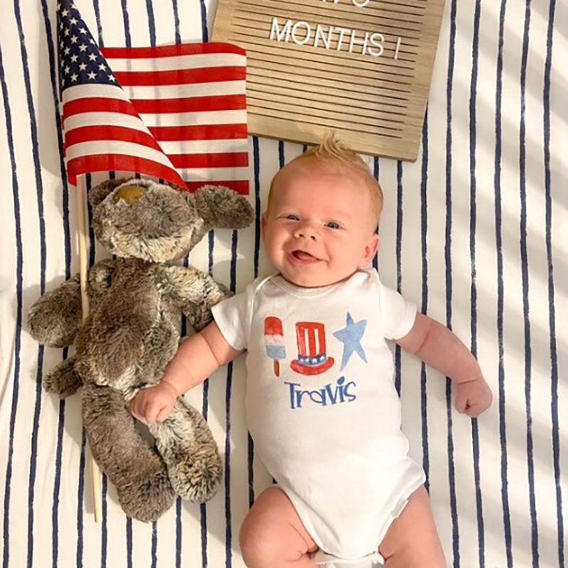 [Baby Bodysuit]Cute Patriotic Name Bodysuit