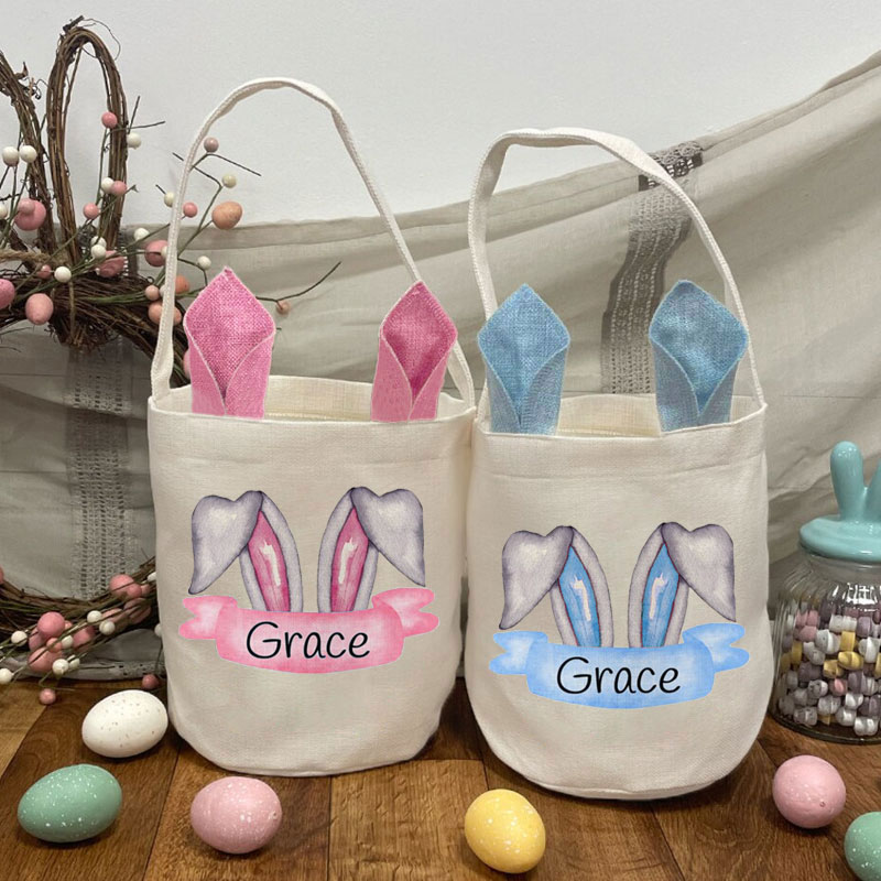 Easter Bunny Basket Kid Tote Bag