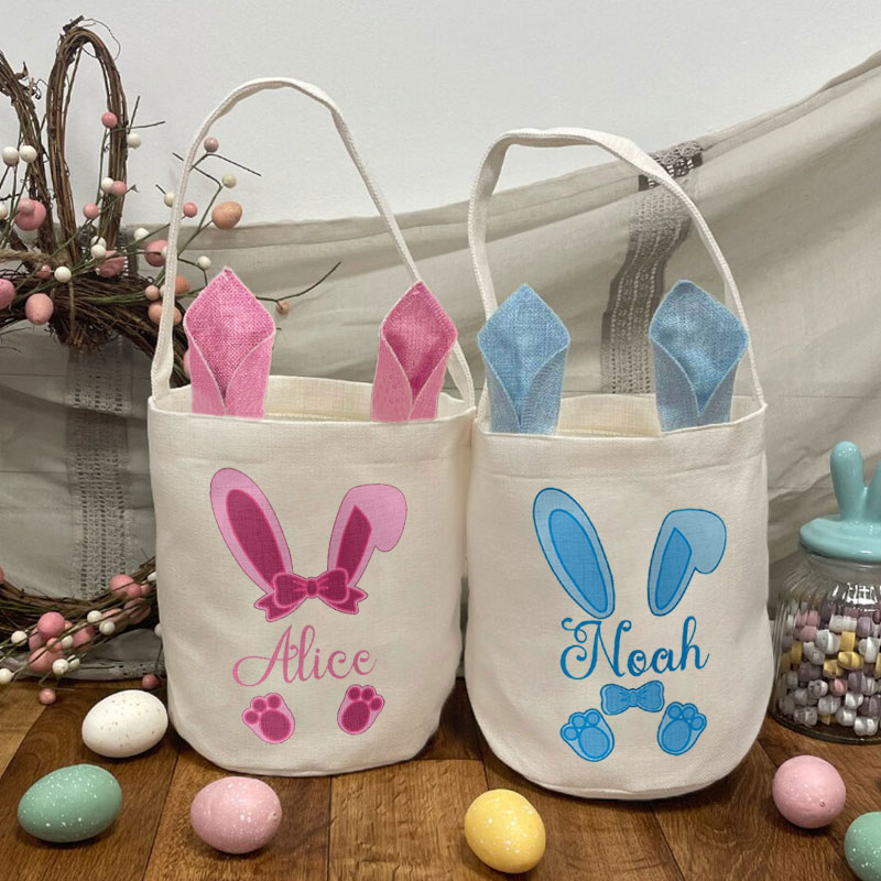 Easter Bunny Tote Bag Bunny Ears Basket