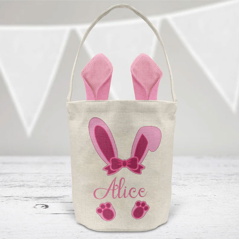 Easter Bunny Tote Bag Bunny Ears Basket