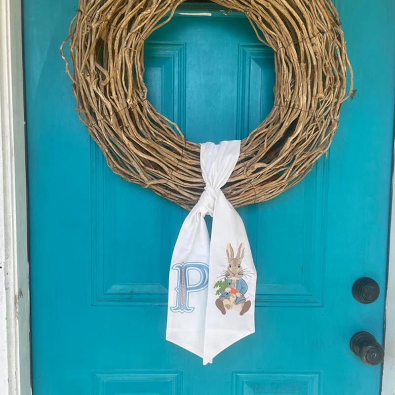 Easter Bunny Wreath Sash Easter Wreath Sash