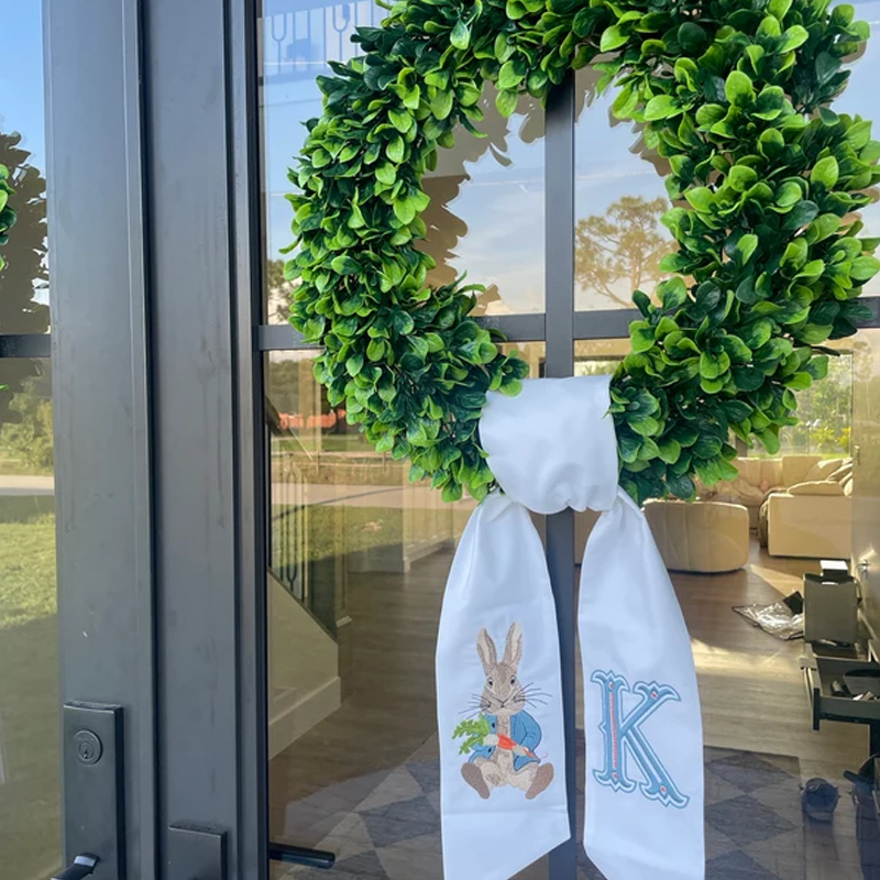 Easter Bunny Wreath Sash Easter Wreath Sash