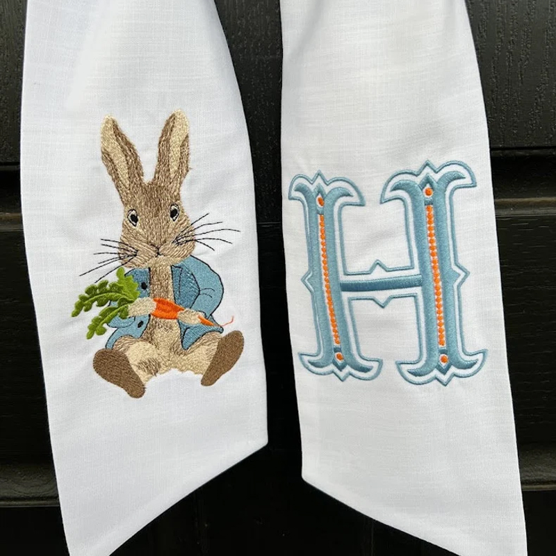 Easter Bunny Wreath Sash Easter Wreath Sash