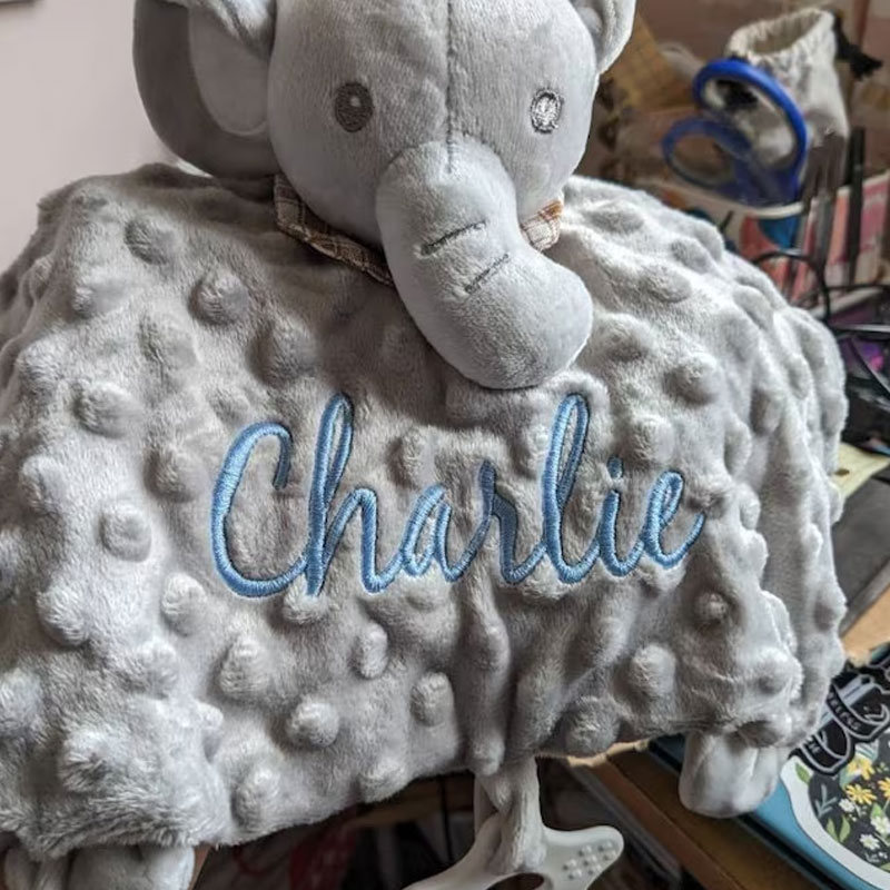 Embroidered Baby Comforter Stuffed Animal Comforter